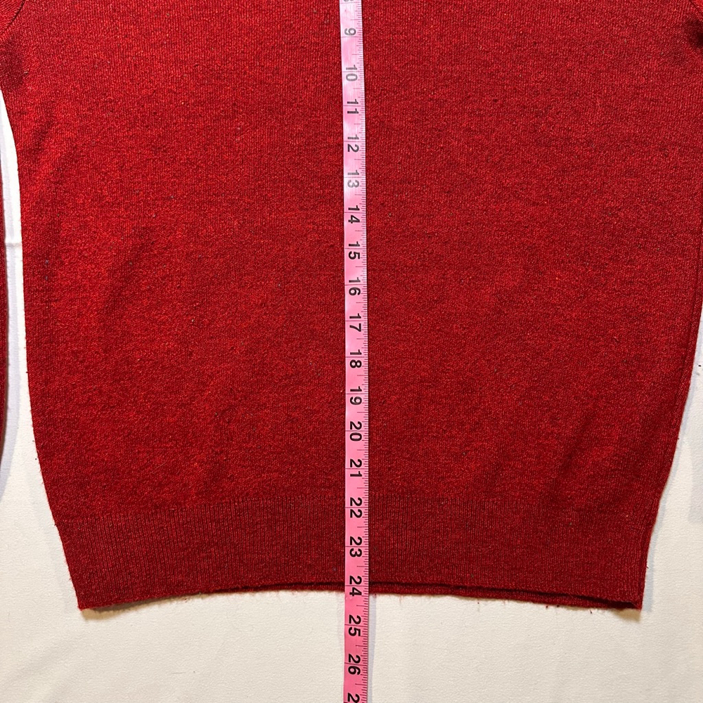 Vintage ‘80s Robert Bruce Red Wool Blend Sweater | USA Made| Heritage Knit| L - Picture 5 of 6